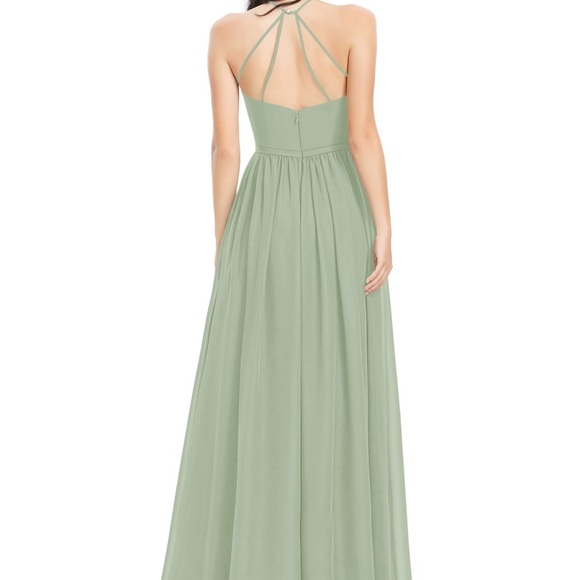 Azazie Kailyn Dress Dusty Sage - Picture 3 of 5